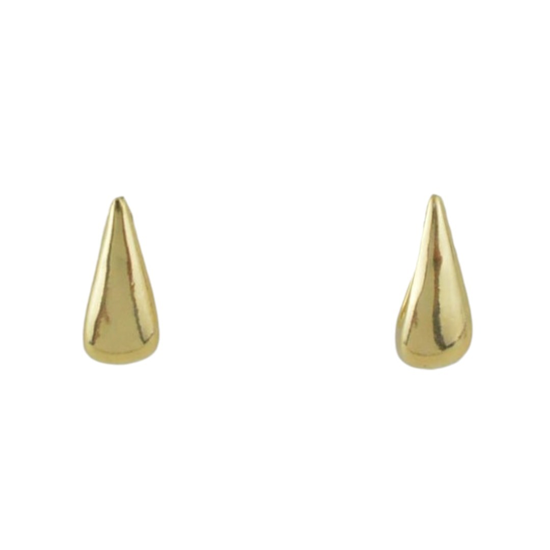 BRINCO TENDÊNCIA GOTA PEQUENO OURO FOLHEADO