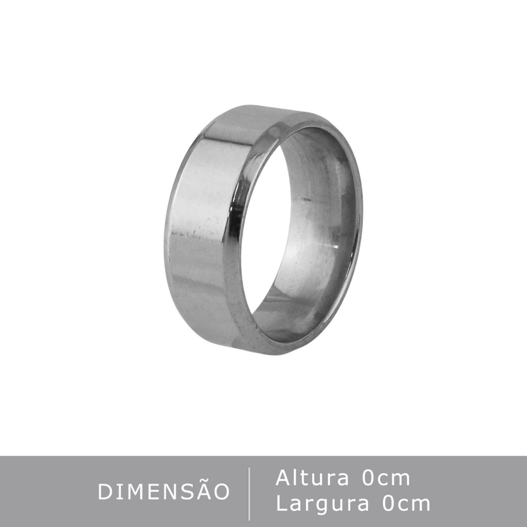 ANEL MASCULINO TAMANHO 22 GRANDE AÇO