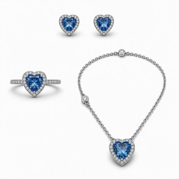 CONJUNTO AZUL TAMANHO 16 PEQUENO RÓDIO BANHADO